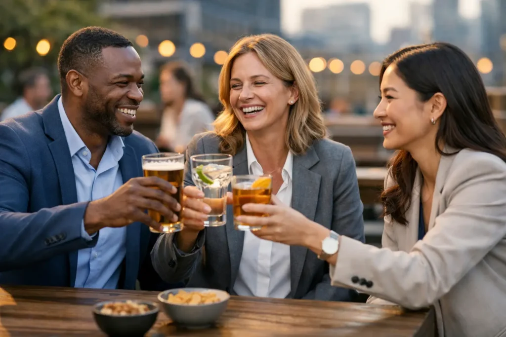 A Guide for Post-Work Socializing That Feels Easy A Guide for Post-Work Socializing That Feels Easy